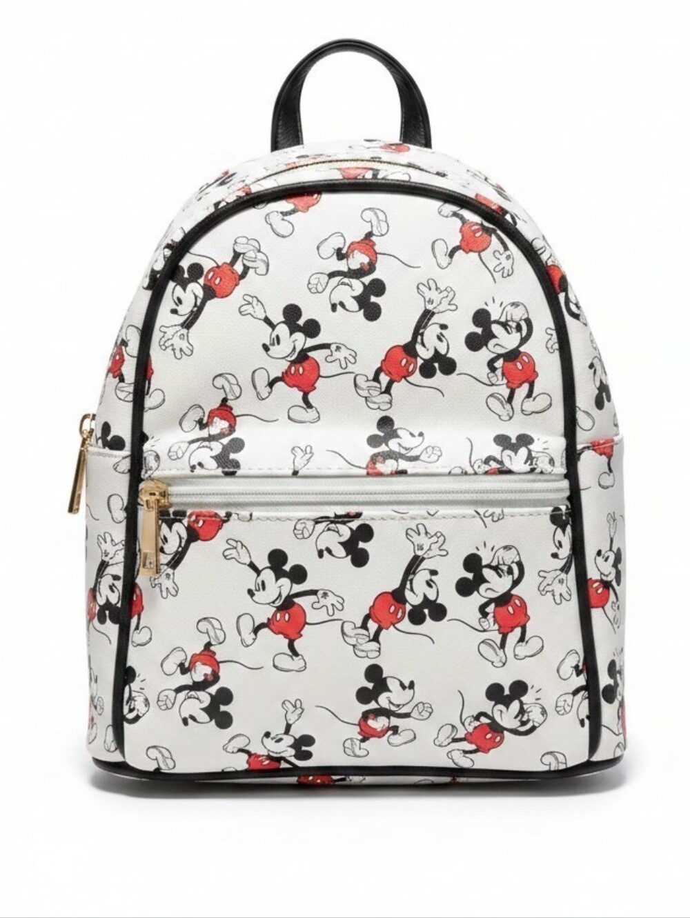 Disney Mickey Mouse Mini Backpack White Black Red Print Small Bag